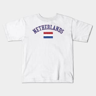 Netherlands Vintage Country Flag Kids T-Shirt